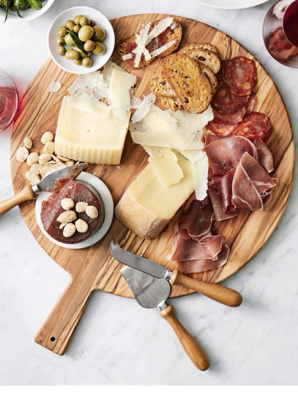 NEW Williams Sonoma Olivewood Cheese Knives